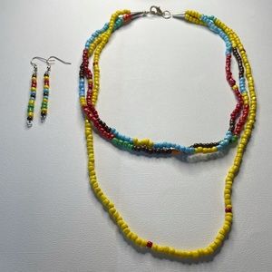 Hand-crafted Necklace and Earrings